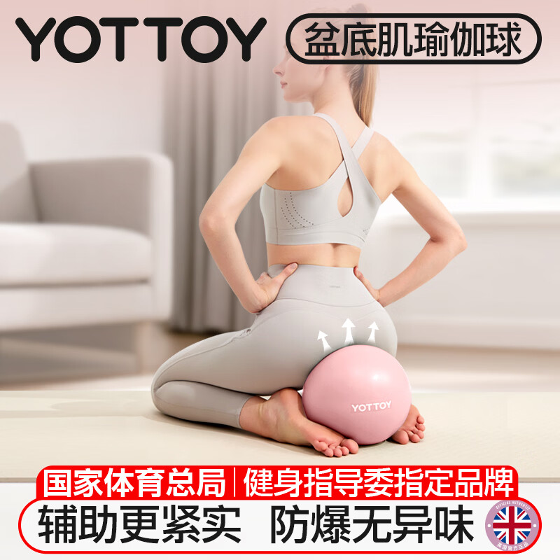 yottoy普拉提小球八爪鱼盆底肌训练专用瑜伽球产后恢复加厚防爆20cm25 仙女粉【直径25cm】紧致盆底肌/400g升级重量 20cm