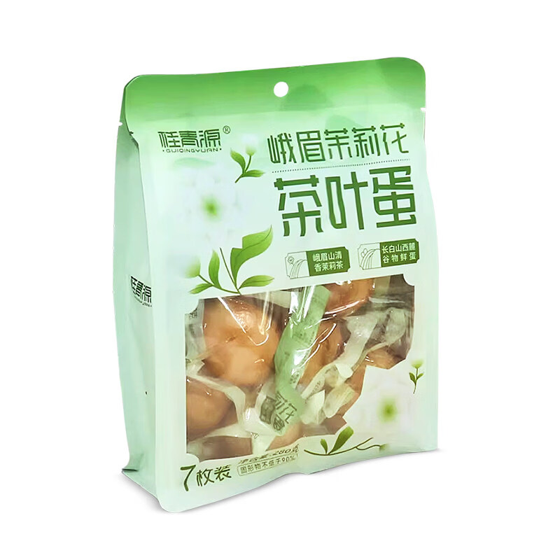 桂青源茶叶蛋7枚装280g峨眉山茉莉花茶叶蛋儿童学生营养早餐卤蛋 峨眉茉莉花茶叶蛋280g*1袋