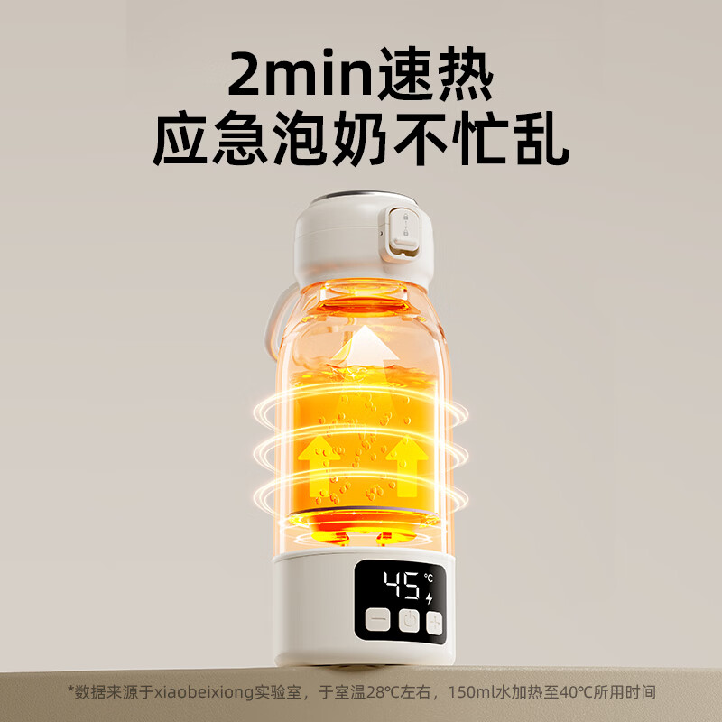 小贝熊便捷式调奶器恒温调奶杯宝宝冲奶泡奶无线电热温水保温杯 100度烧开水恒温杯丨户外冲奶/调奶 500ml 动物款