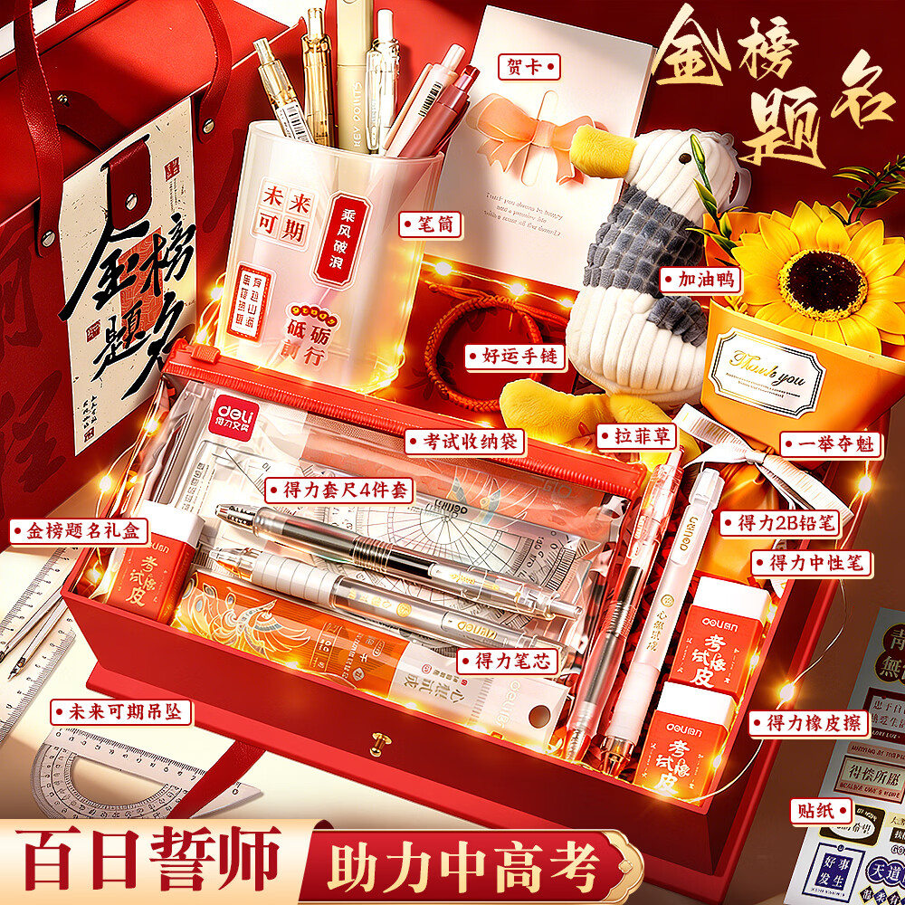舒星考试专用套装18岁成人礼初高三中高考百日誓师礼物男女孩金榜题名礼盒文具套装十八岁高考必胜礼物