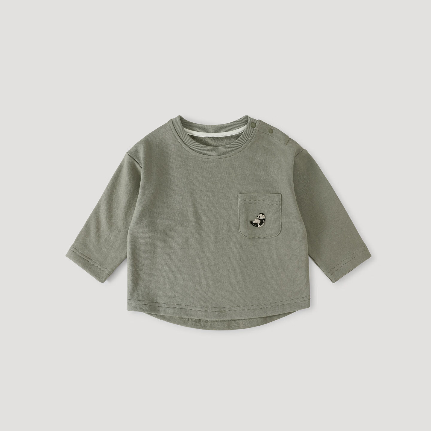 巴厘小猪男童卫衣2026春季新款女童T恤宝宝休闲幼儿长袖衣服春装儿童上衣 湿地绿 90