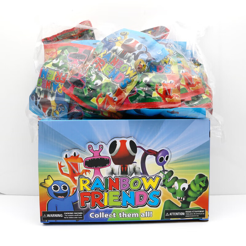 卡佰索速泽彩虹朋友盲盒4袋随机公仔卡片玩具 1个彩虹盲袋(随机公仔+卡片)