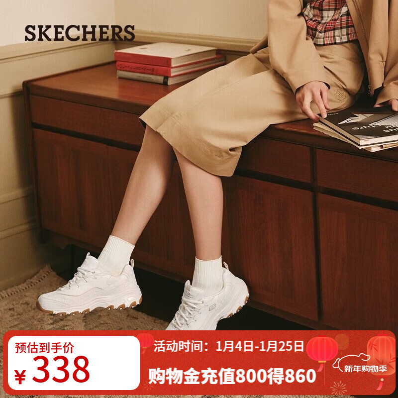 ˹���棨Skechers��ŮЬʱ�к�������ϵ�Ь���ʸ��������˶�Ь149807 ��ɫ/WHT 37 338Ԫ
