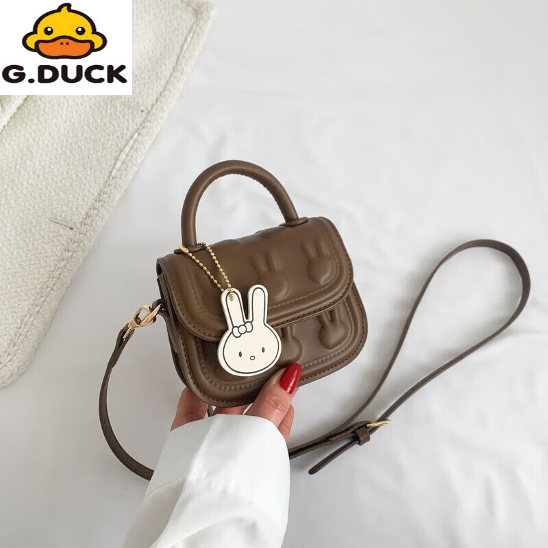 G.duck2025流行儿童女孩包公主小众女童单肩斜挎包新款宝宝洋气拎包可爱 粉色