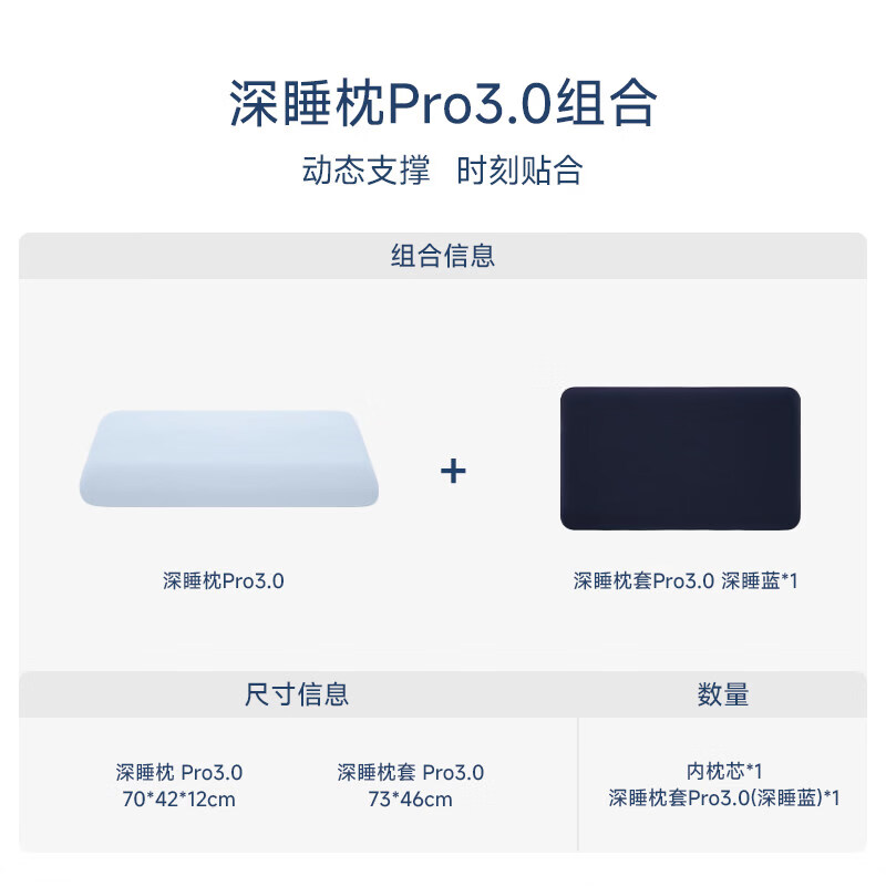朵亚之星三代星球深睡枕pro3枕头护颈椎助睡眠记忆棉枕芯枕头套家用礼盒装 【深睡蓝】枕头+礼盒+枕套  单只 中枕 10cm