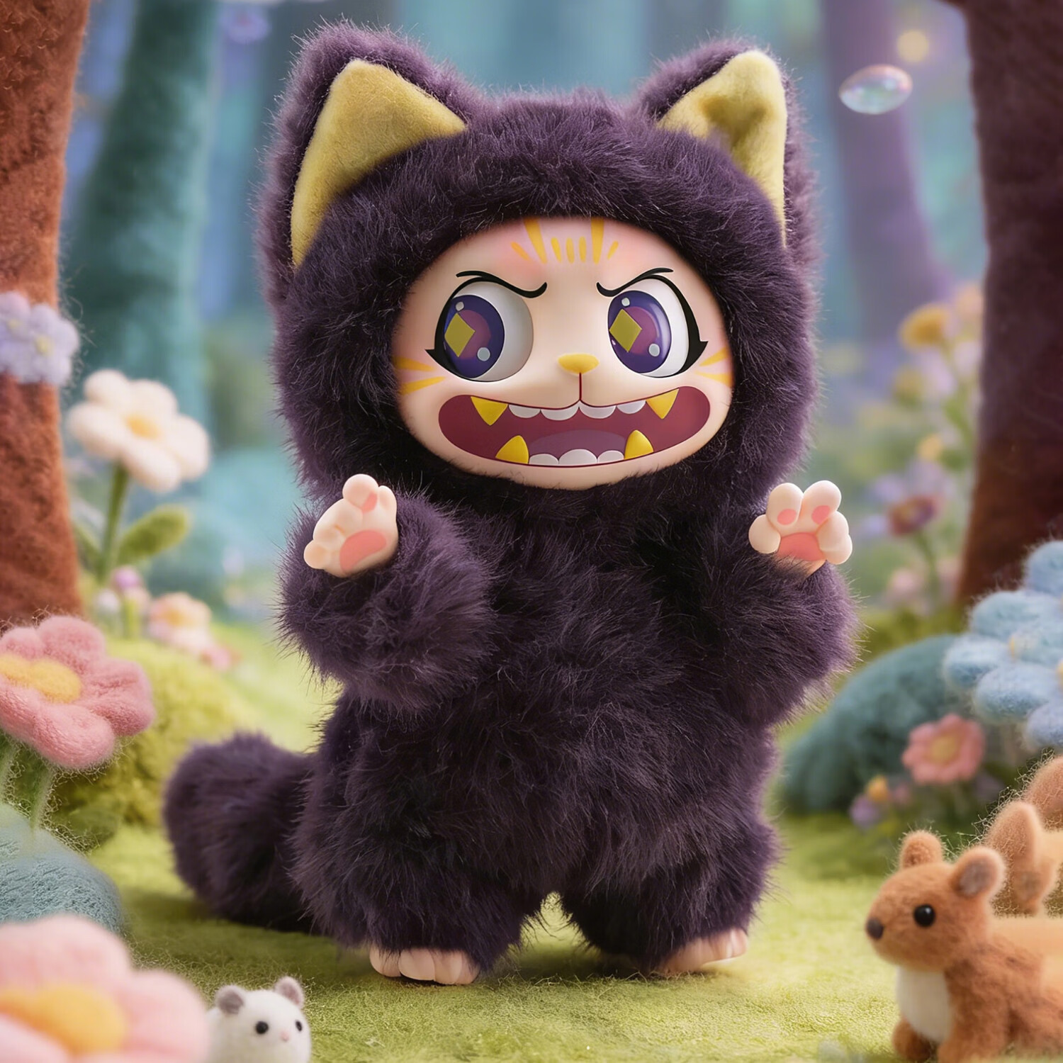 MAGICAL SOUL 幻兽盲盒 哇狸狸毛绒公仔挂件 幻兽周边搪胶玩偶潮玩惊喜礼物陪伴娃娃 哇狸狸-整端6个（有概率出隐藏款）