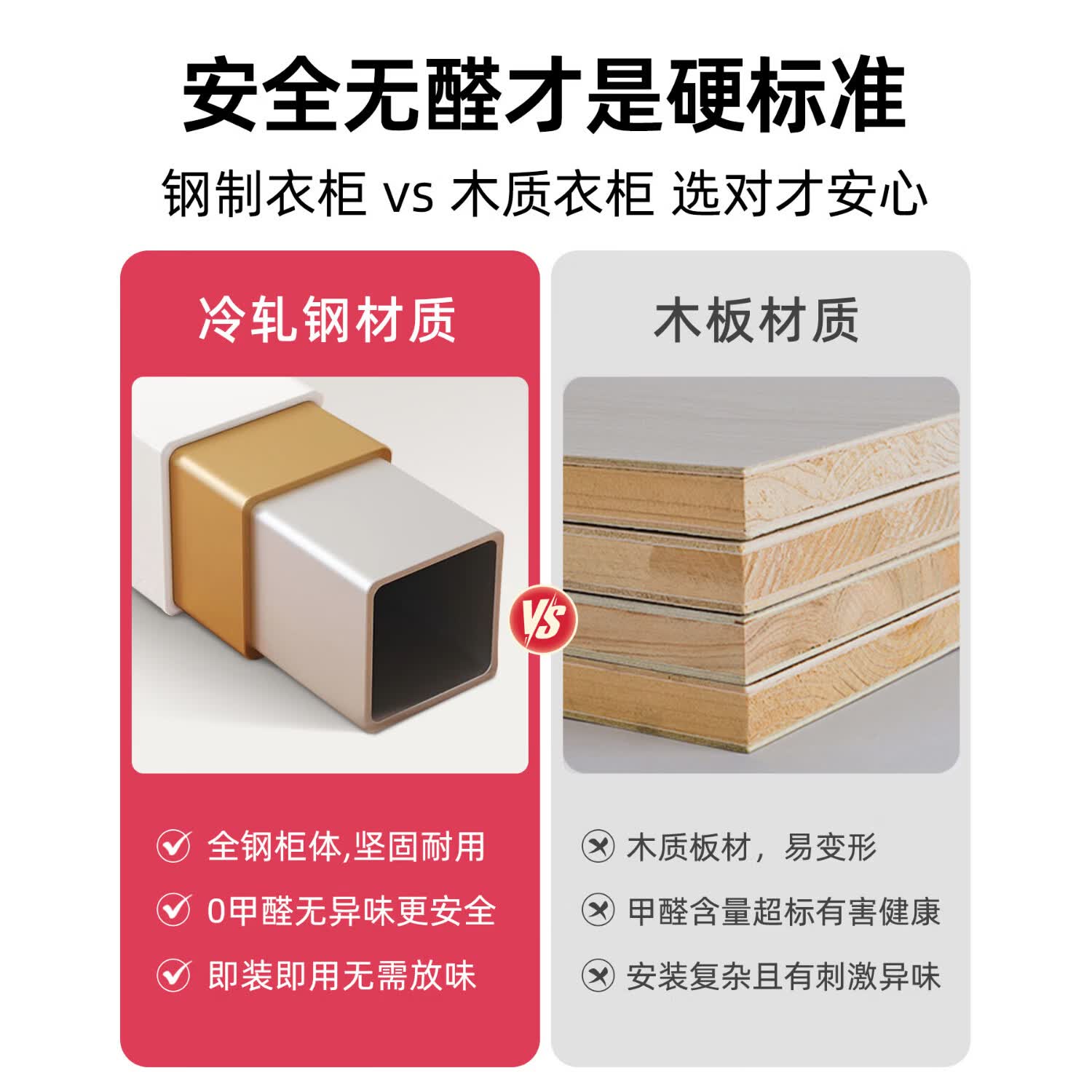 阿格贝贝【达人专属】钢制衣柜家用卧室梳妆台旁落地靠墙简易组装法式衣柜 对开半圆弧-大压型【2m高*0.8m宽】 白色【包安装/0甲醛】至尊版衣柜