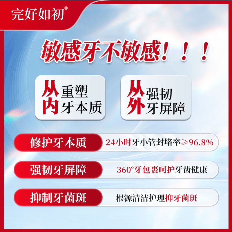 完好如初护龈健齿牙膏RegeSi磷硅酸钙牙本质敏感改善牙龈问题60g 2支装[赠旅行装15g牙膏1个] 60g/支