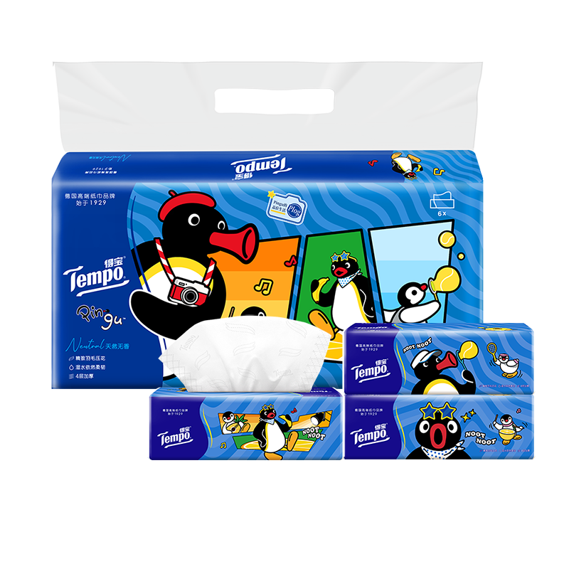 �ñ� TEMPO Pingu�������ֽ 4��Ӻ�80��*6�� �ͽ�ֽ ����ֽ 29.9Ԫ