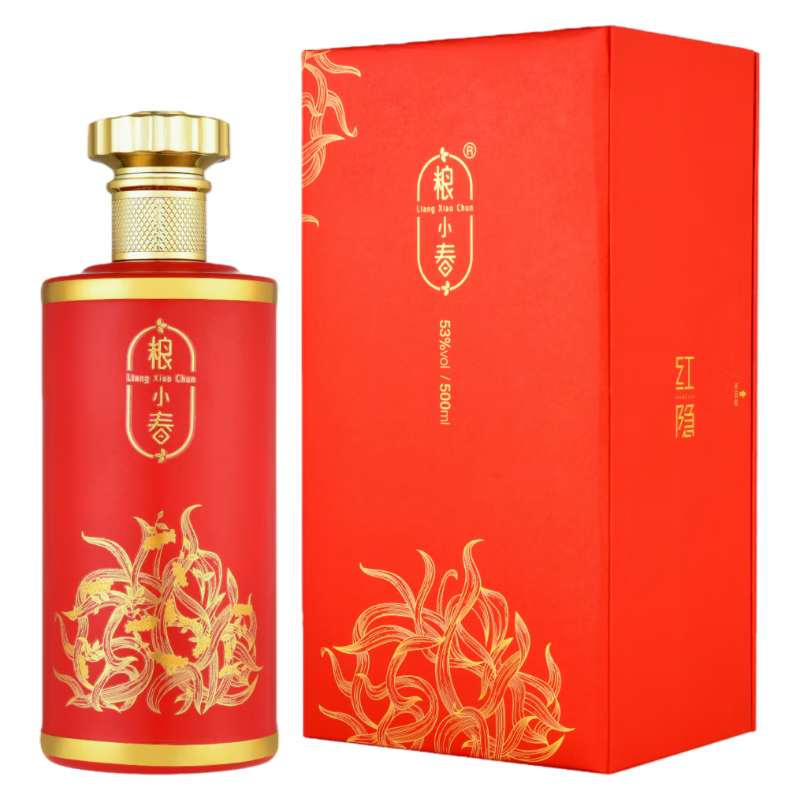 粮小春红隐53度酱香型白酒纯粮酿造酒年货送礼宴请优选 单瓶装 53度 500mL 1瓶