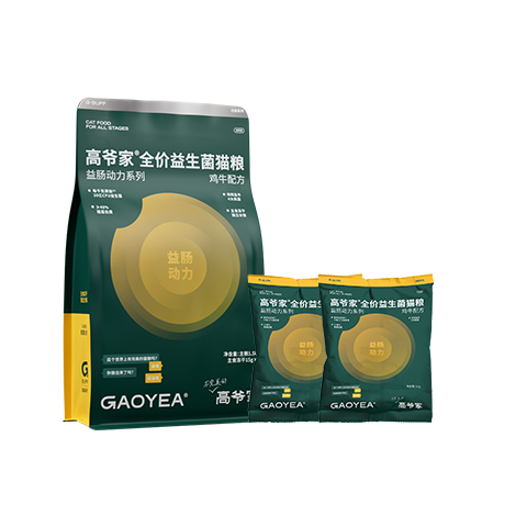 高爷家全价益生菌 高肉冻干 呵护肠胃 鸡牛益生菌猫粮1.5kg