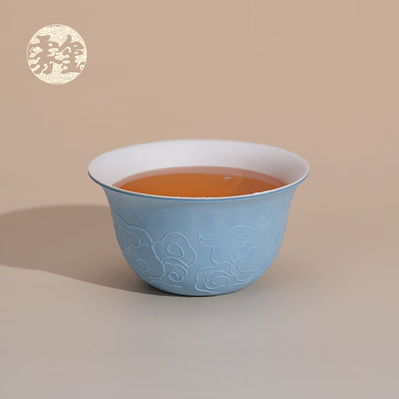 雾玺（wuxi）一次性茶杯水杯双层加厚防烫商务接待露营甘蔗竹纤维茶杯茶具套装 马蹄杯 1盒（12只装）