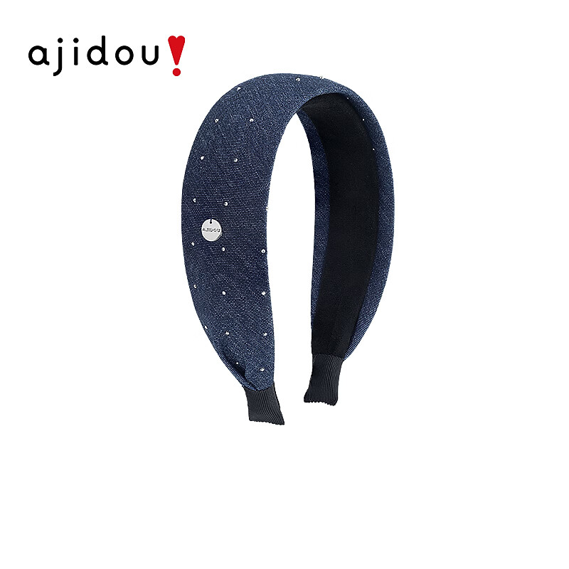 AJIDOU阿吉豆发箍女款休闲时尚宽头箍新年跨年礼物 牛仔蓝 1个