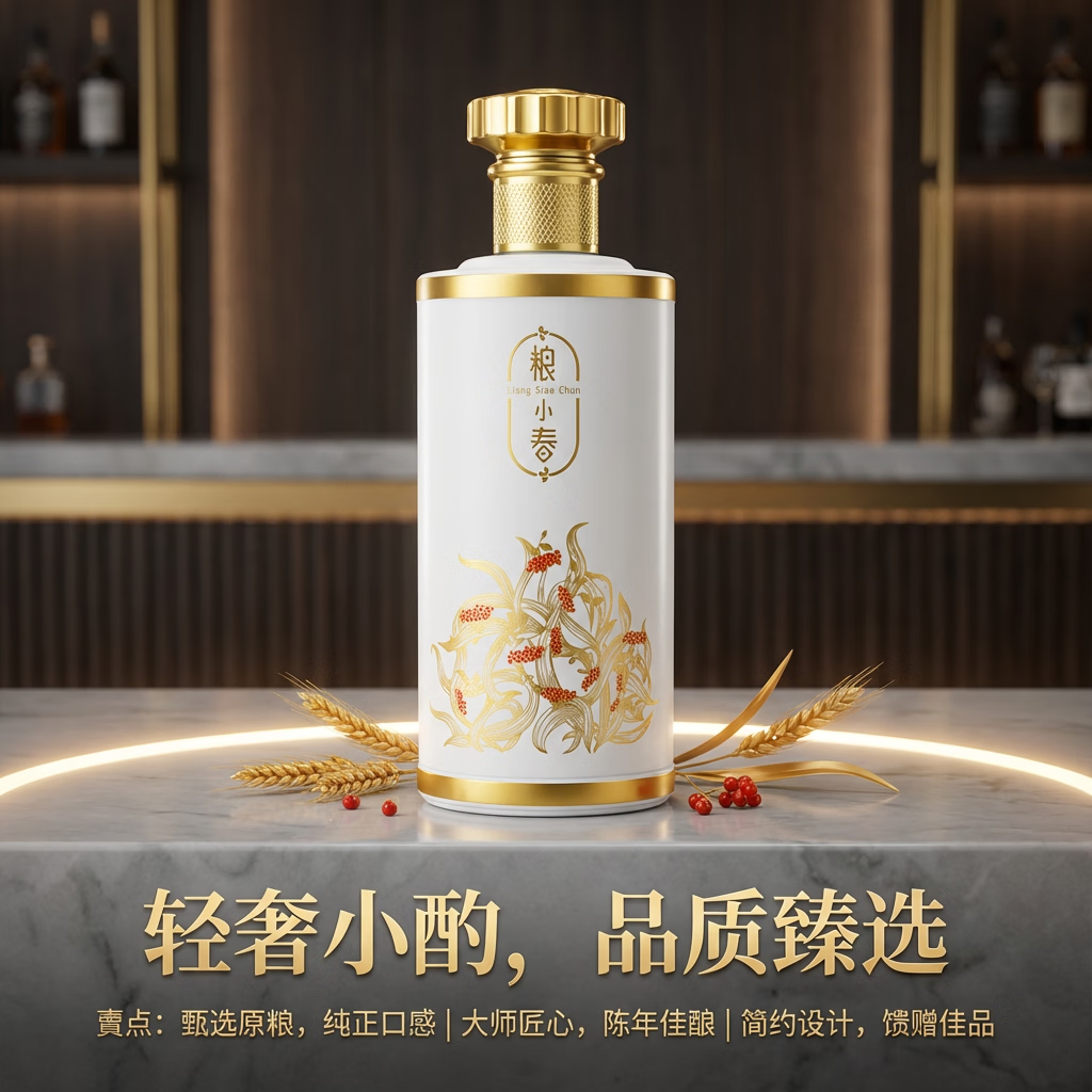 粮小春（Liangxiaochun）独白 过年送礼 53度酱香型白酒 纯粮古法酿造 尾牙聚会500ml 53度 500mL 1瓶