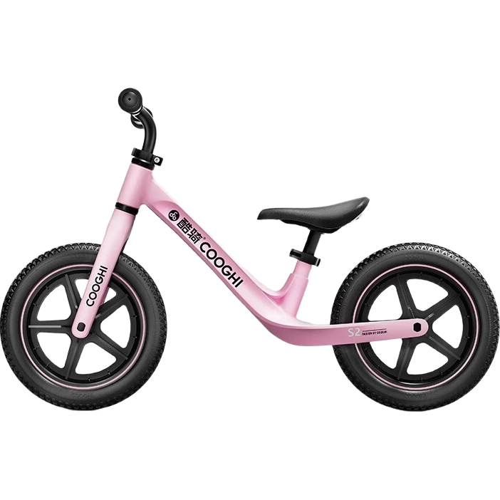 酷骑(COOGHI)S2儿童平衡车1-3-6岁滑行婴儿学步车小童超轻入门 S2平衡车-元气粉12寸