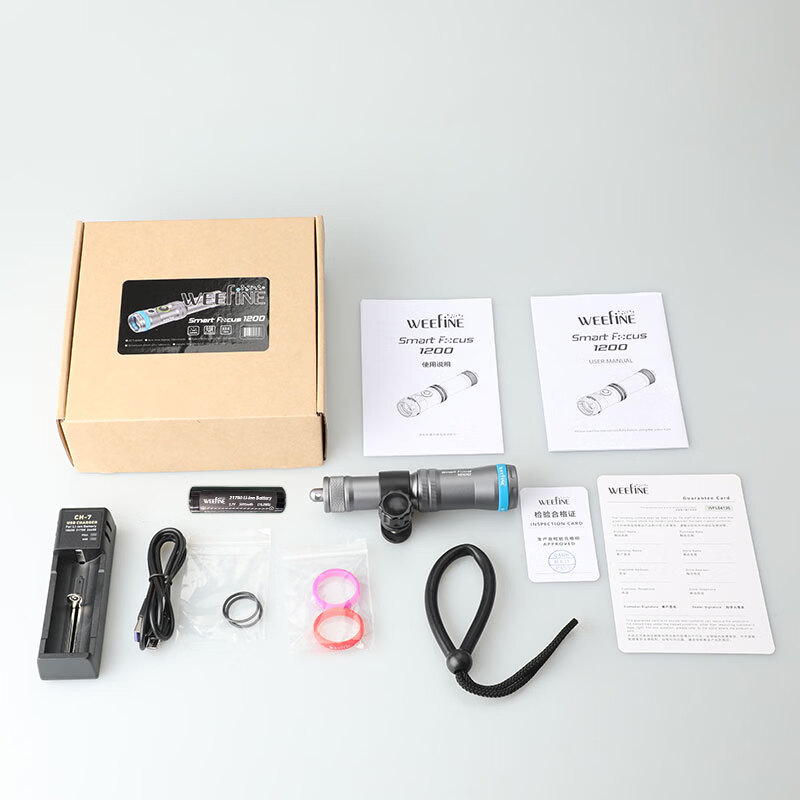WEEFINEWeefine专业潜水摄影SmartSnootSF1200束光筒微距水下led对变焦灯