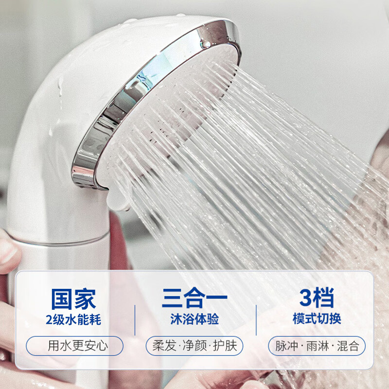 东丽(TORAY) 净水器家用小花漾花洒过滤器双效过滤除氯护肤淋浴花洒RS54日本原装进口花洒 RS54原装标配