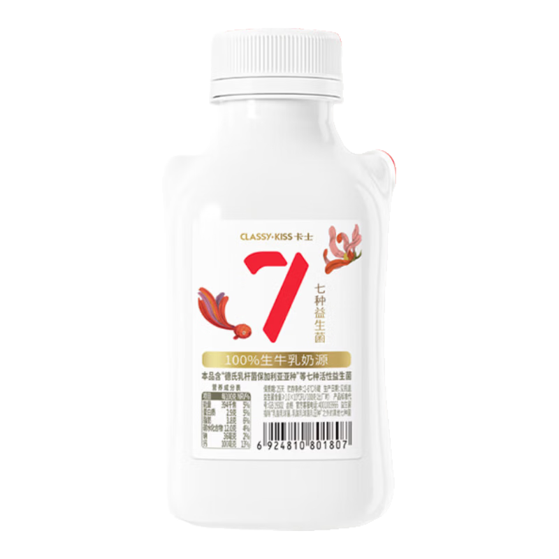 卡士CLASSY·KISS 007小奶罐 原味低温酸奶 7种益生菌风味发酵乳 007小奶罐原味440g*5瓶