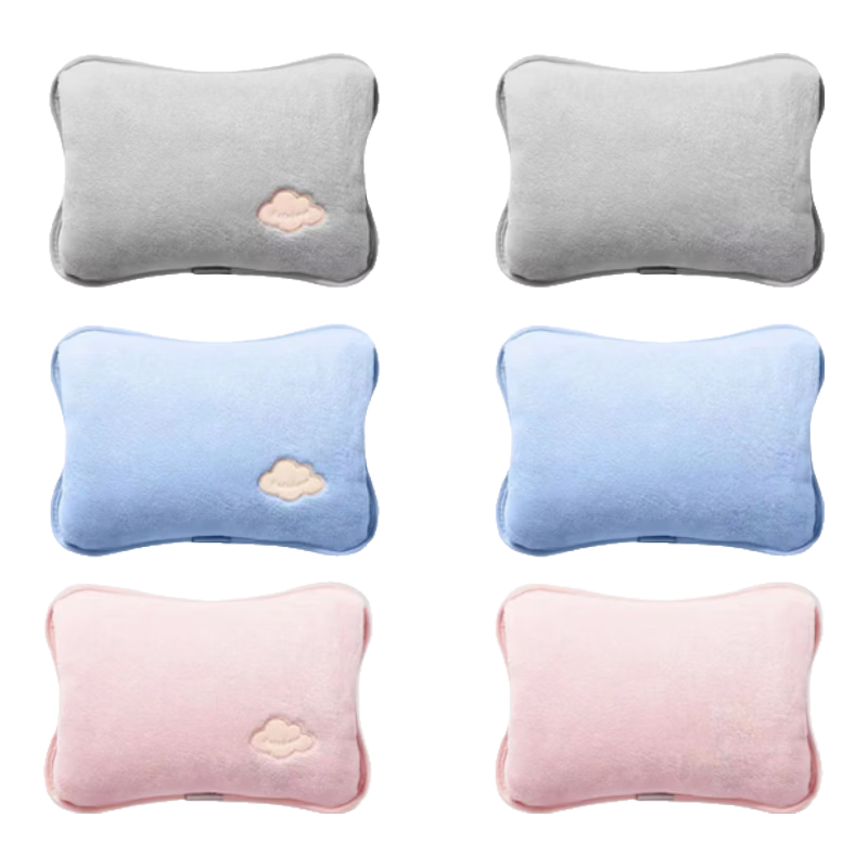 彩虹暖手宝电热水袋暖宝宝充电式防爆暖水袋学生姨妈智能保暖（刺绣无刺绣随机发货） 322蓝色