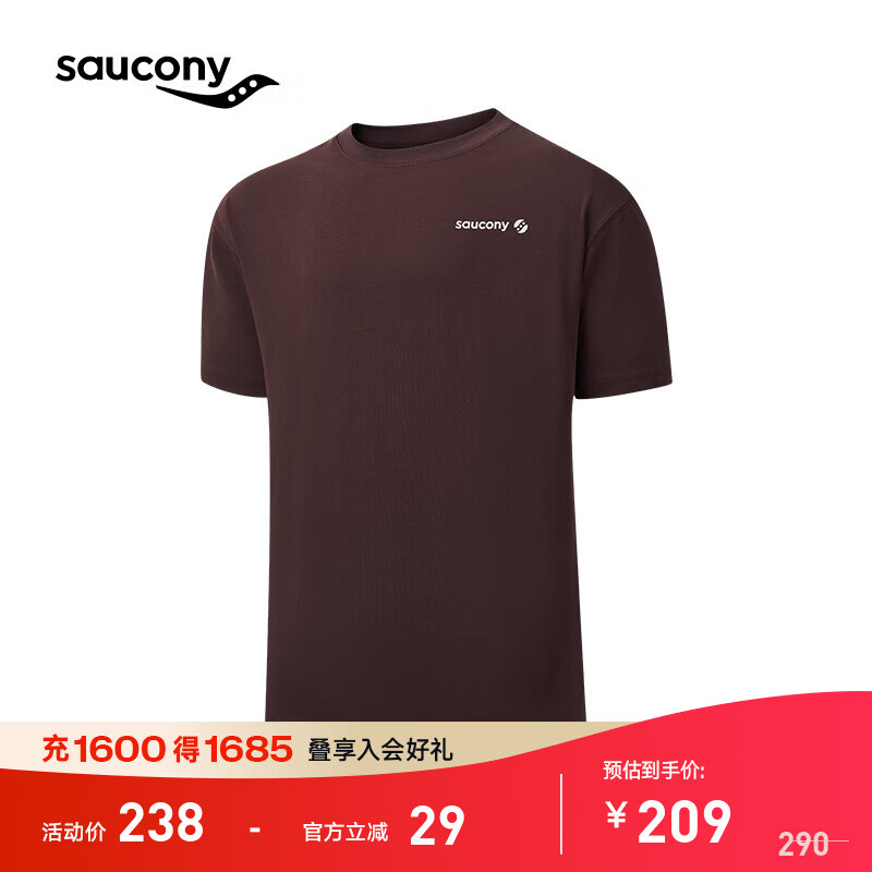 Saucony������Բ��T����Ůͬ������д��Ķ���T�� ��ש��RD042 XL