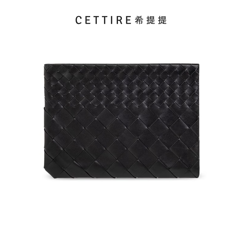 BOTTEGA VENETA半拉鏈?zhǔn)帜冒?黑色 均碼