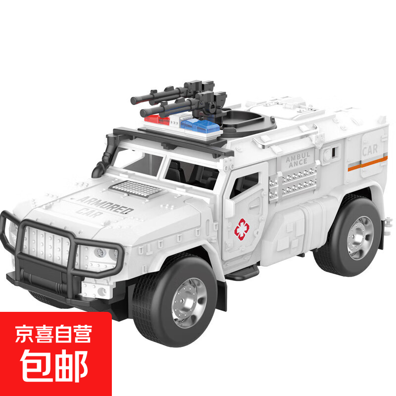 儿童双开门警车玩具惯性车小汽车男女孩礼物礼品抖音同款 【白色】惯性警车【双开门】 无规格