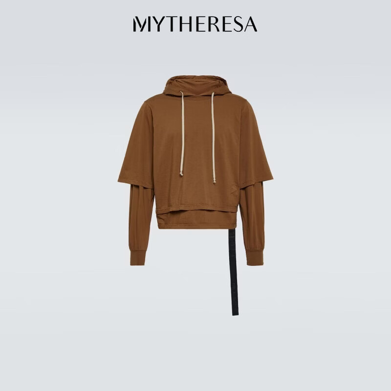 瑞克·欧文斯（RICK OWENS）男士 棉质针织帽衫 P00894133 棕色 S S