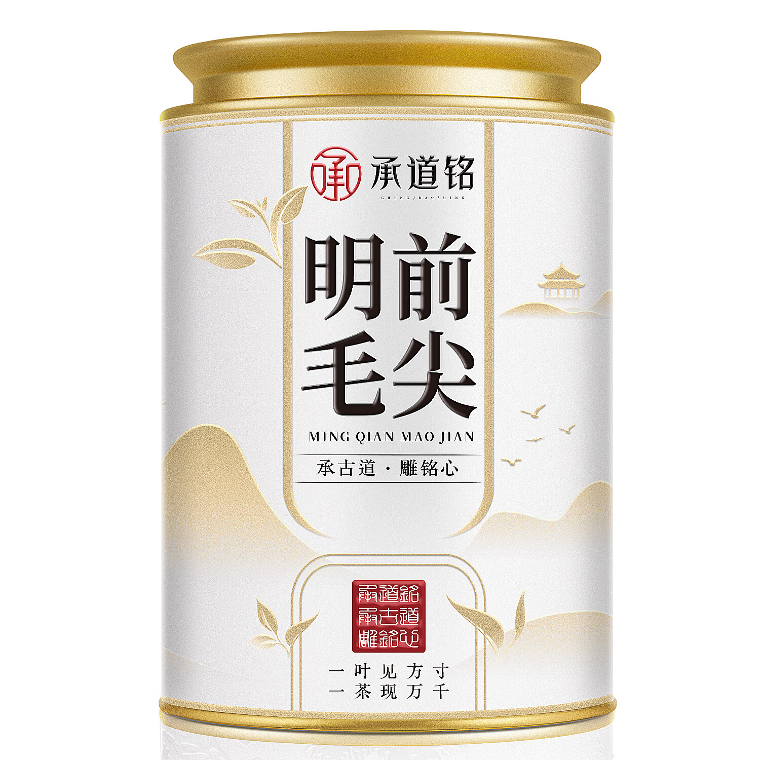 承道铭茶叶 绿茶毛尖茶 明前春茶浓香型嫩芽新茶耐泡茶叶罐装100g