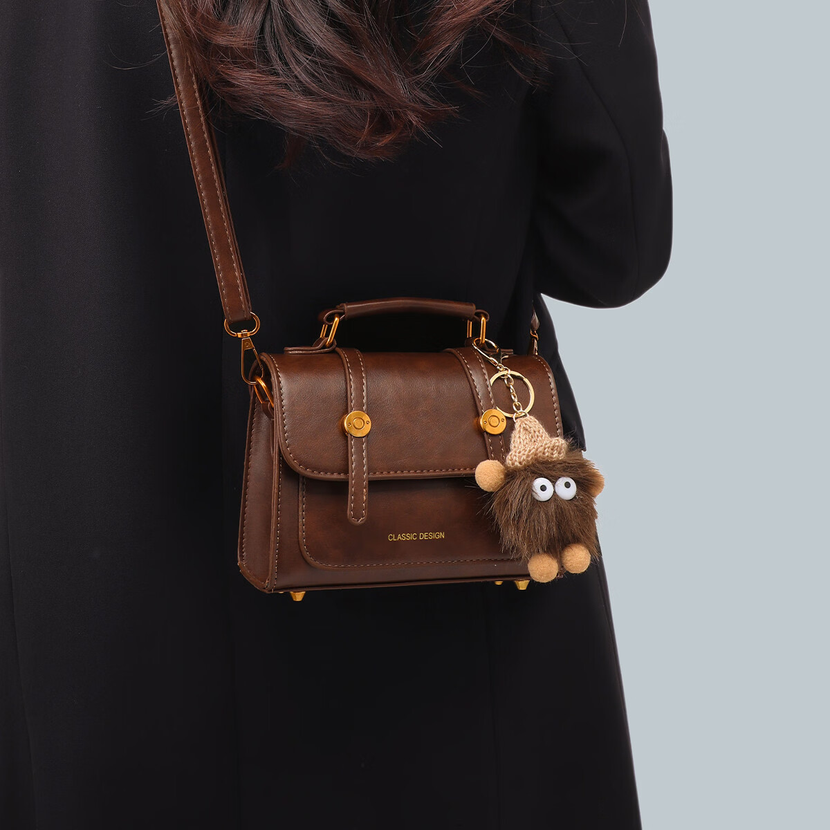 纪诗哲（GIEVSZHE）品牌轻奢侈包包女款2026女士手提剑桥包送老婆女友女神节生日礼物 棕色 品牌礼盒装