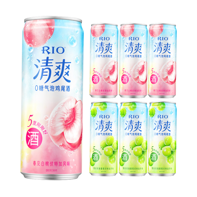 ��ģ�RIO��Ԥ�� ��β�� ���� ��� ��ˬ5��0�����ϵ�� 500ml*6����������� 43Ԫ