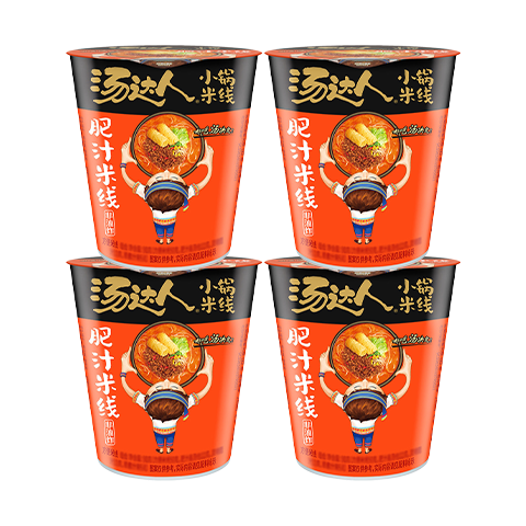 統(tǒng)一湯達(dá)人肥汁米線方便泡面整箱 【4杯】肥汁米線390g