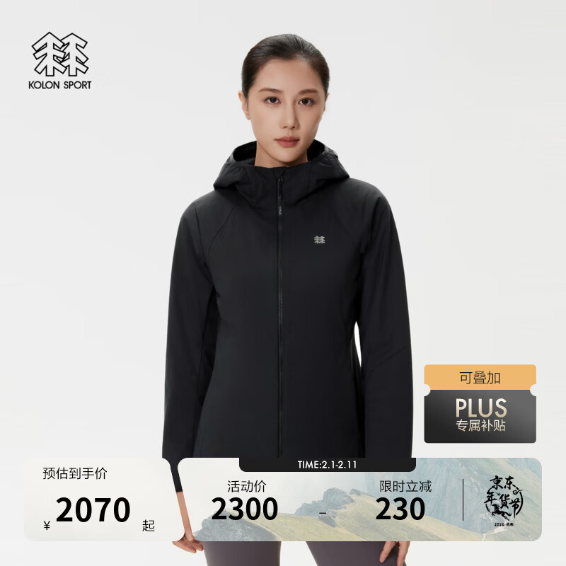 KOLON SPORT/��¡�����޷� Ůʿ����ˮ����͸ʪ����P������ LKPJ5WN086-BK ��ɫ S 160/84A