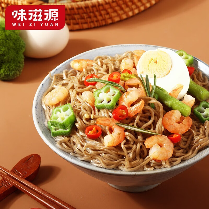 味滋源网红休闲零食追剧宅家出游饱腹代餐小吃食品 荞麦面60g/袋 5袋