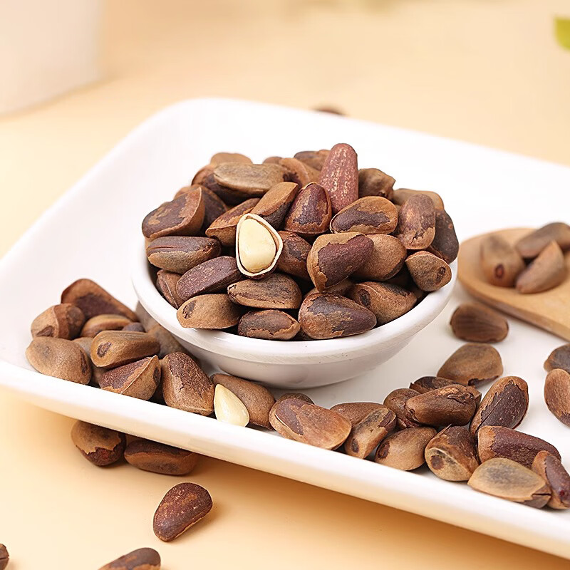 松川良品 笨炒东北开口松子罐装 新货大颗粒非油炸每日坚果炒货 笨炒松子 400g