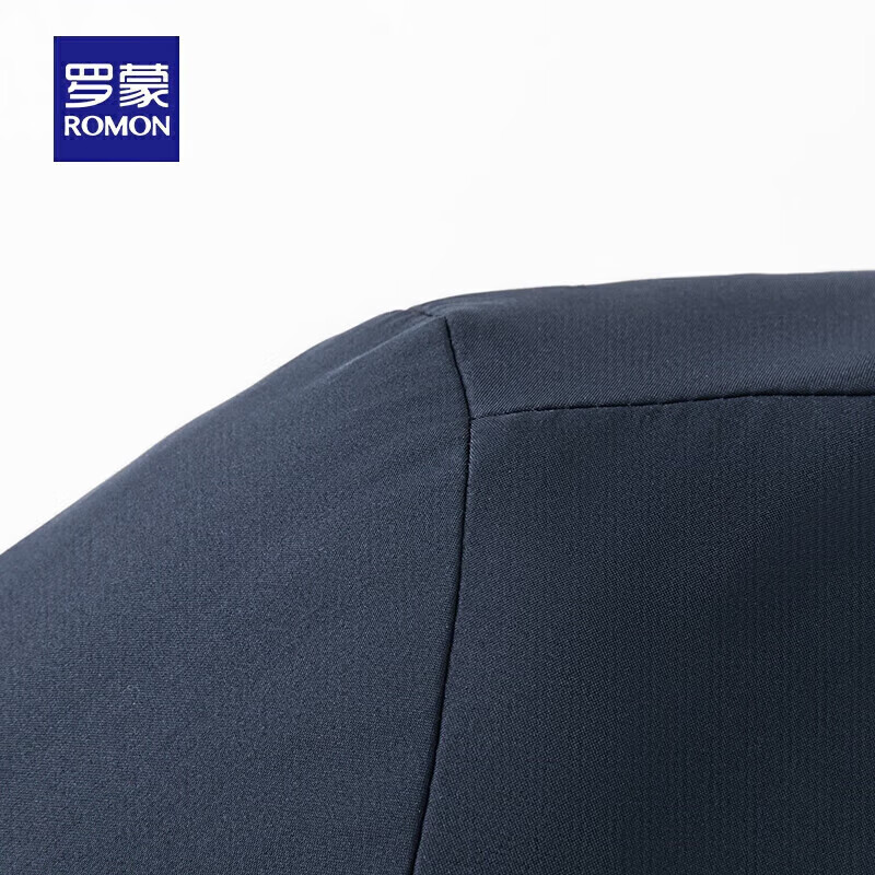 罗蒙短款翻领加厚棉服男秋冬新款商务爸爸装行政干部装加绒夹克外套男 藏青 M 170 （建议90斤以下）