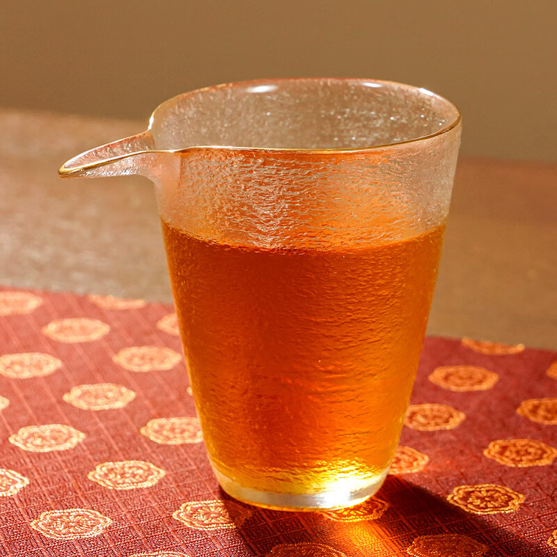雅集冰点锤纹日式公道杯玻璃分茶器加厚公杯茶海耐热功夫茶具配件
