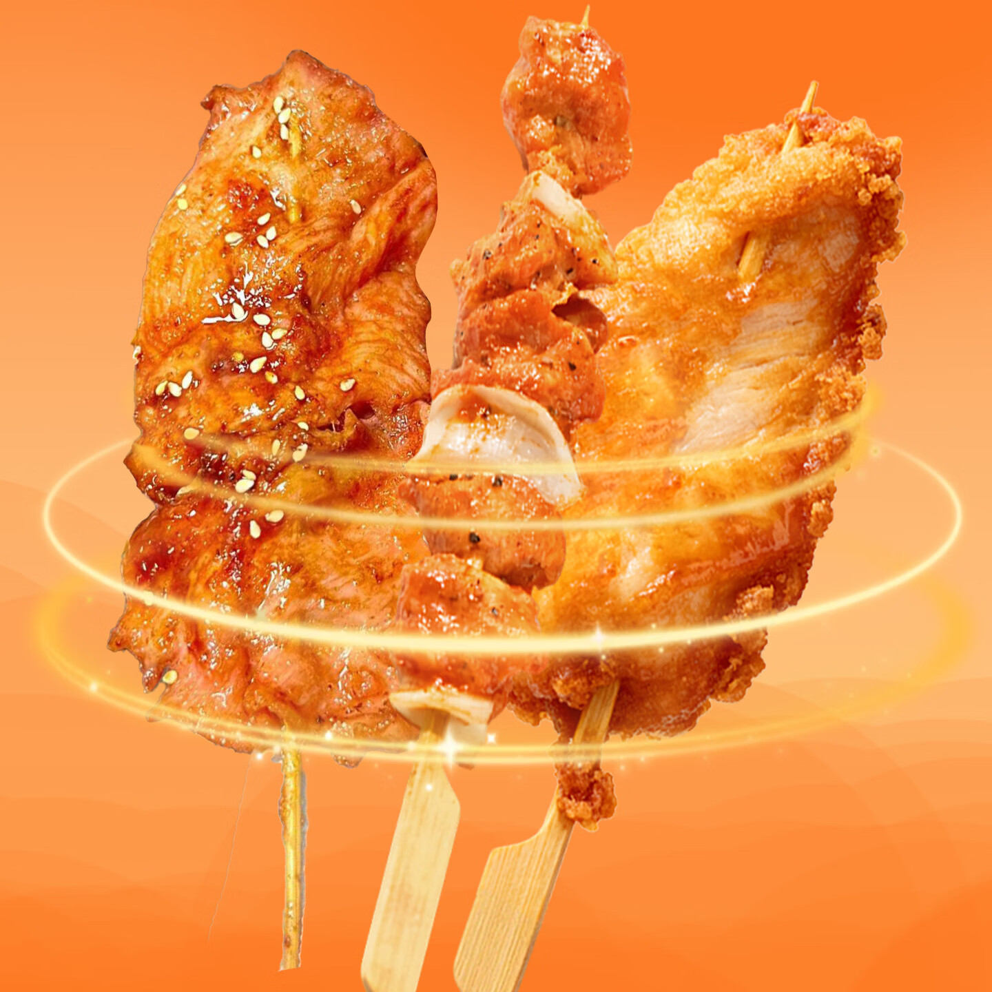 三只小胖虎里脊肉串川香鸡柳骨肉相连鸡胸肉冷冻半成品食材家庭装组合套餐 【骨肉相连+里脊大肉串+川香鸡柳】各600克共3袋