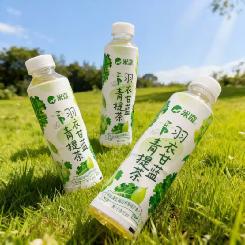 美意颂二次方植物超人羽衣甘蓝青提茶/石斛青瓜柠檬茶夏日饮品果汁饮料 羽衣甘蓝青提茶500ML 6瓶装