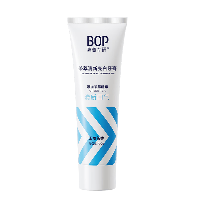波普专研（bop）迪丽热巴同款茶萃牙膏亮白牙齿持久清新口气成人正品100g