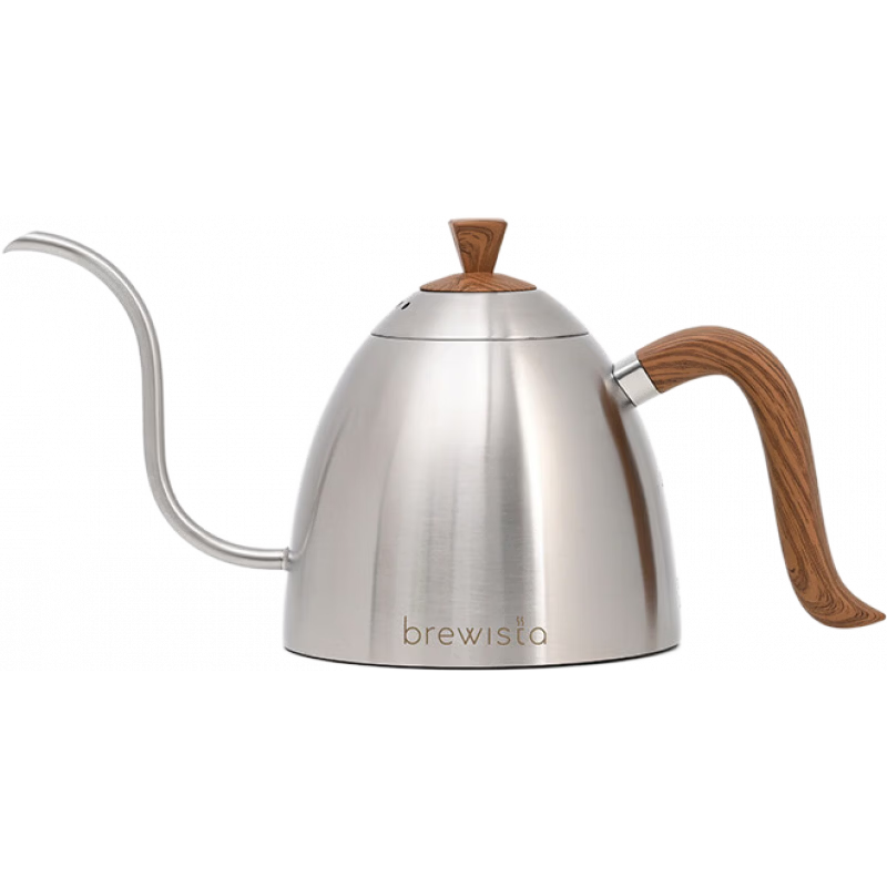 BREWISTA手沖咖啡壺掛耳咖啡茶沖泡壺不銹鋼滴濾式咖啡細(xì)長(zhǎng)嘴壺 銀色