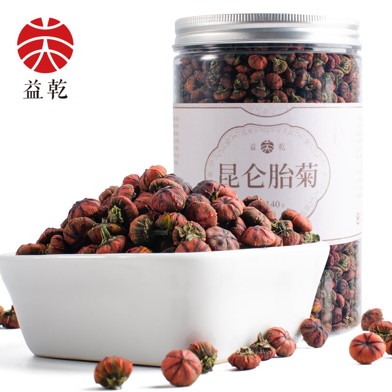 益乾 昆仑雪菊胎菊 新疆特优级冰山天山养生胎菊茶 140g/瓶