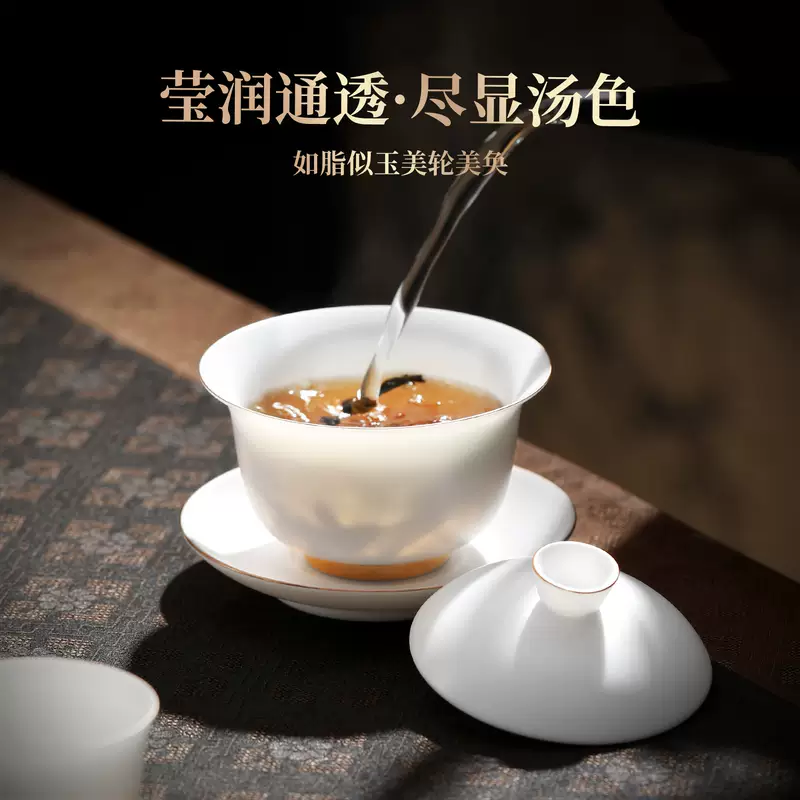 溥畔2026新款羊脂玉白瓷整套功夫茶具套装功夫泡茶壶茶杯 茶壶系列