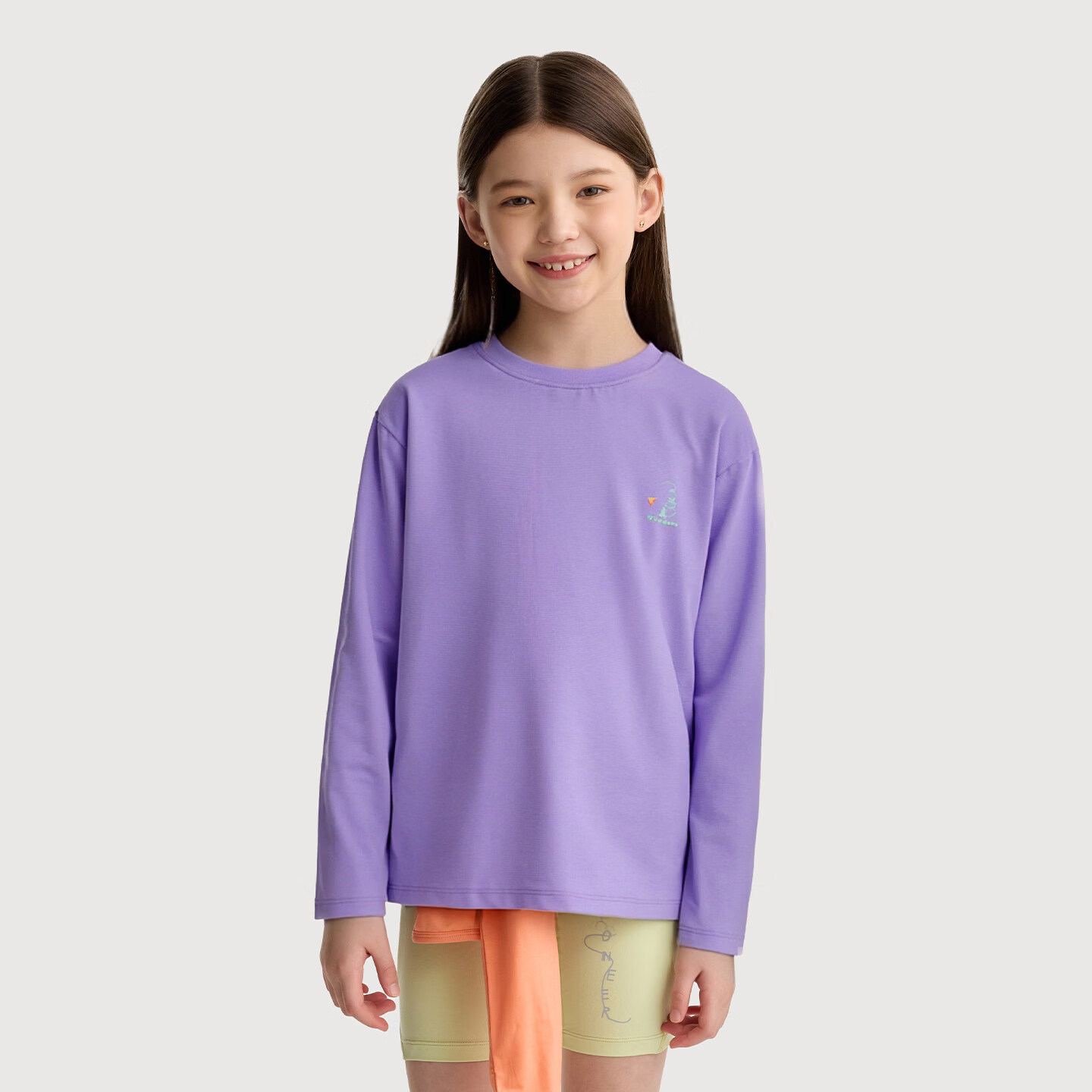 咕噜日记（Purrfect diary）【速干T】童装儿童运动T恤26春装男女童圆领长袖户外上衣 紫色 160