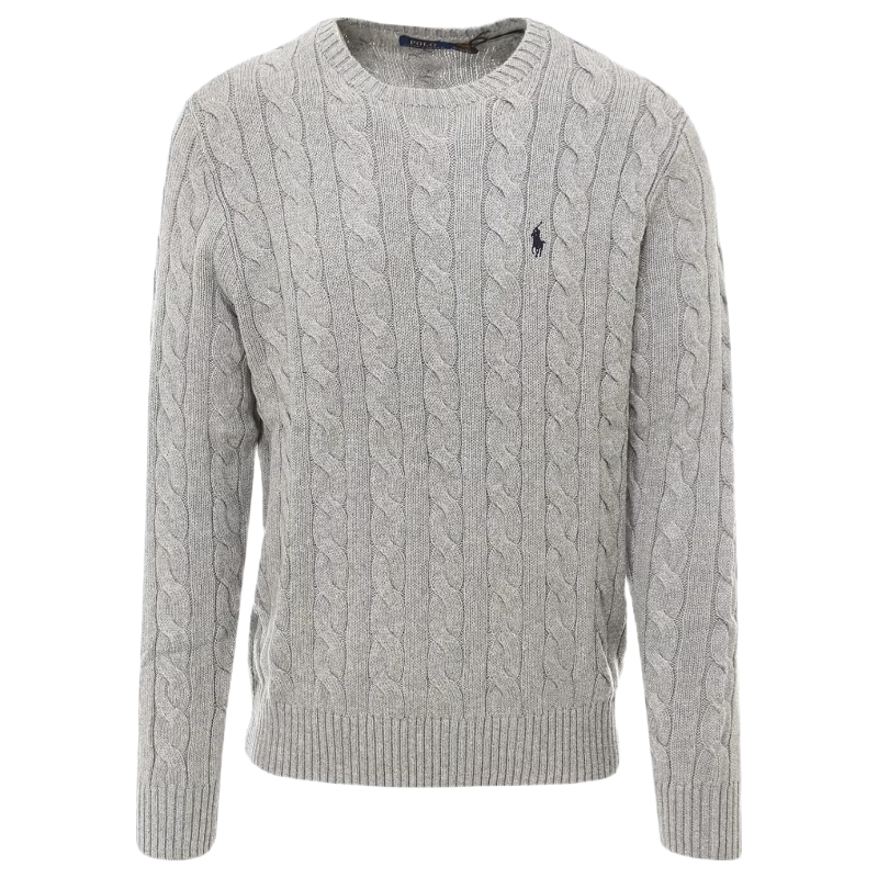 拉夫劳伦秋冬季新款保暖休闲潮流男长袖针织毛衣灰710775885013XL