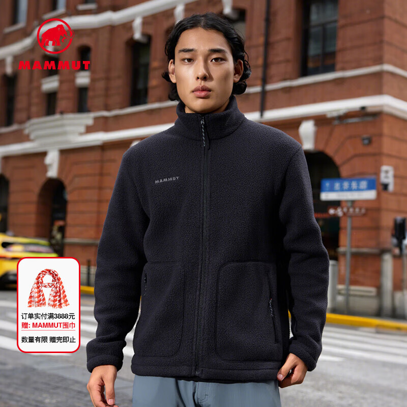 猛犸象（MAMMUT）Falera 男士户外秋冬保暖弹力立领中层夹克外套 黑色 L