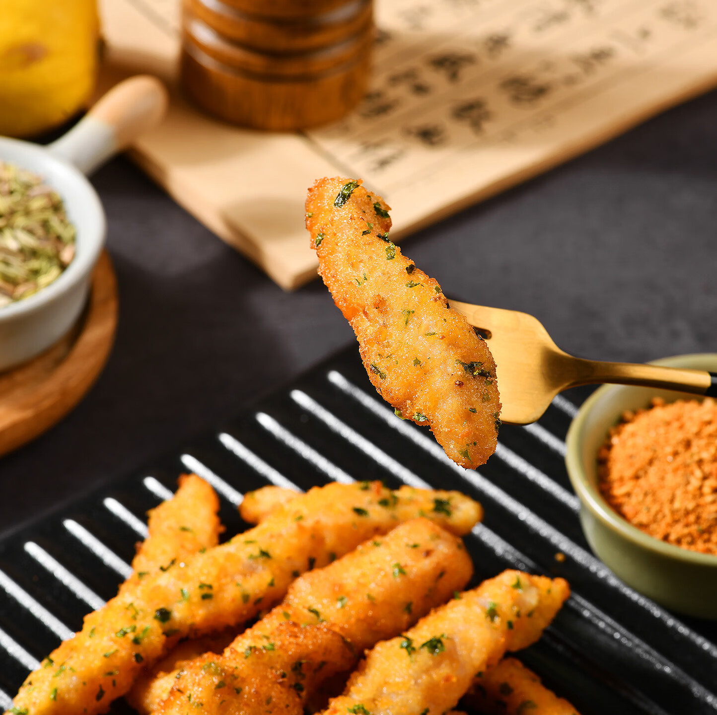 三只小胖虎海苔鸡柳600克单包手撕鸡肉条油炸冷冻半成品小吃袋装有孔家庭装 【新品试吃】海苔鸡柳600克*4袋