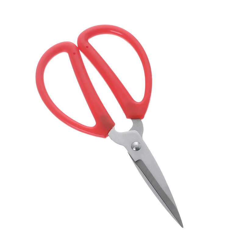 【甄选】家用不锈钢剪刀红柄大号红色剪纸刀学生办公文具手工小裁 中号