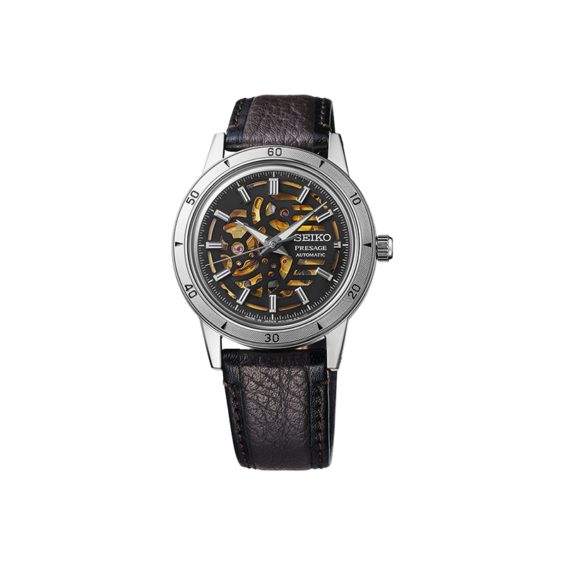 精工（SEIKO）手表 Presage系列镂空时尚复古男士机械表【礼物】SSA461J1