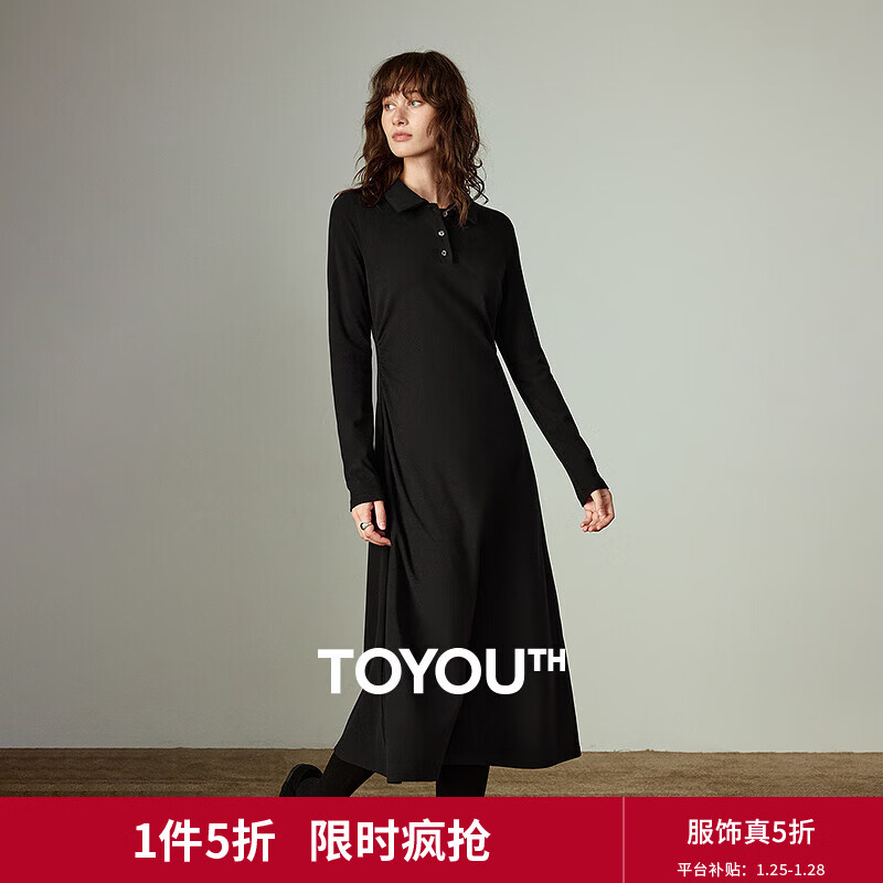 ��������ȹŮ2025�����¿��г�����������POLOȹ���ȱ�ů���ȹ ��ɫ M