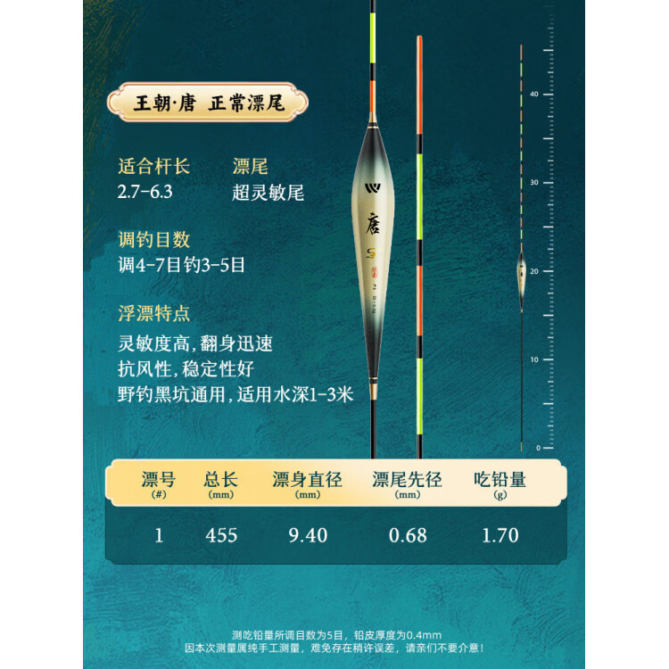 沃鼎王朝唐鱼漂高灵敏纳米浮漂套装全套漂盒醒目钓鱼漂综合鲫鱼漂 唐.综合漂1号【正常尾】_铅1.7g